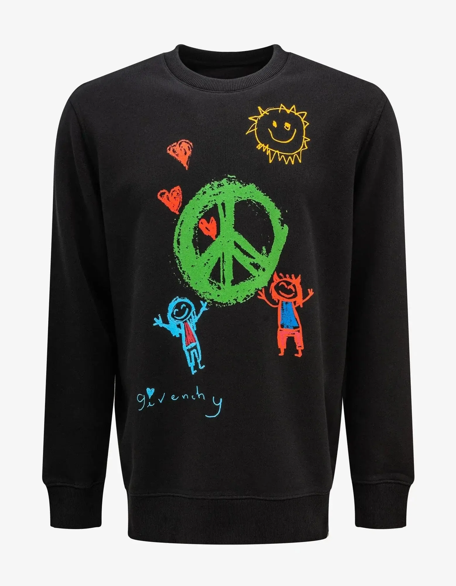 Givenchy Black Peace Graphic Print Sweatshirt sold by Zoo Fashions