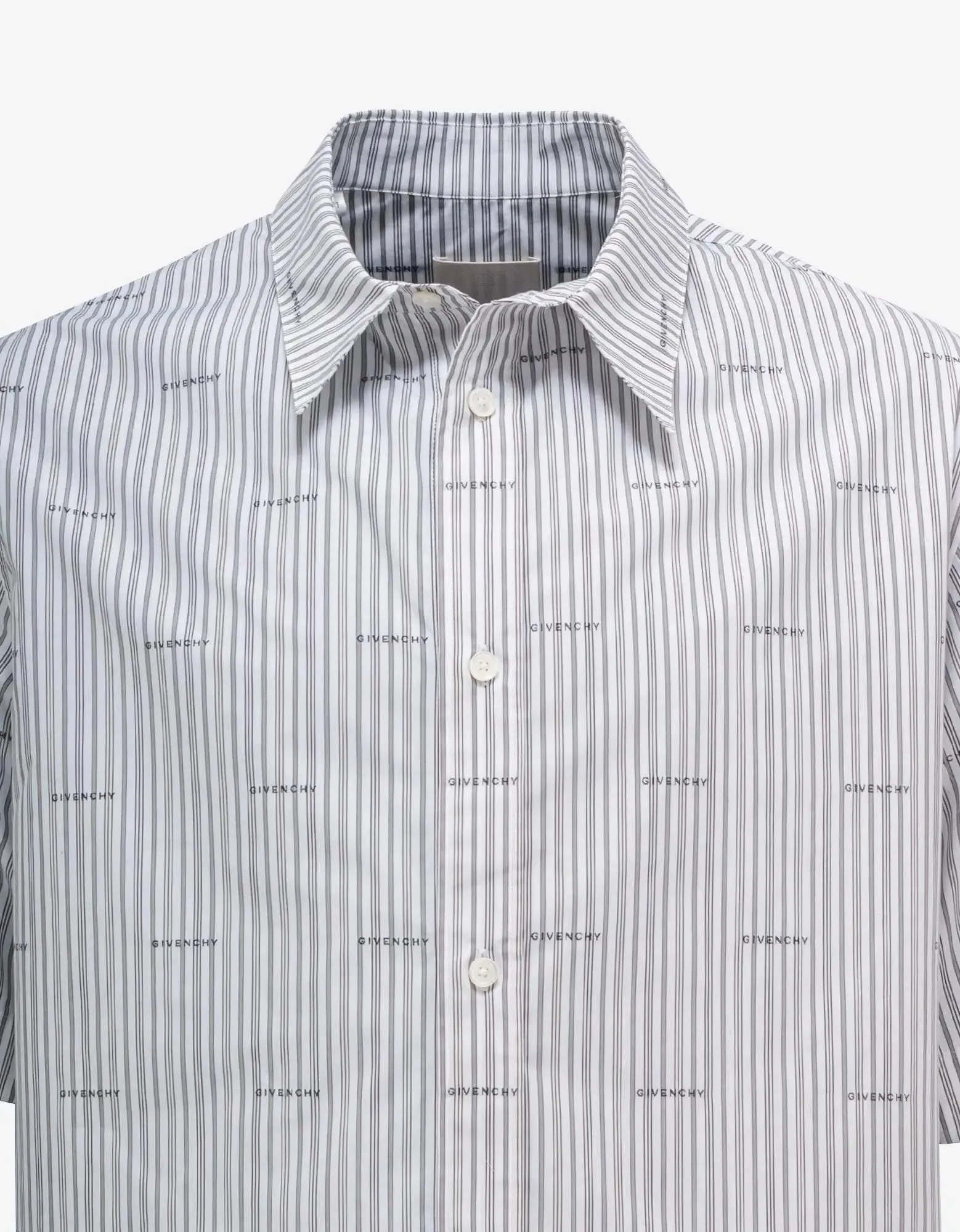 Givenchy Grey All-Over Logo Stripe Shirt sold by Zoo Fashions product image thumbnail 3