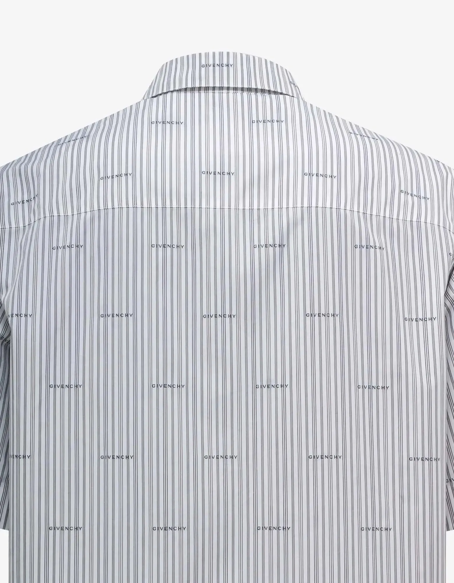 Givenchy Grey All-Over Logo Stripe Shirt sold by Zoo Fashions product image thumbnail 4