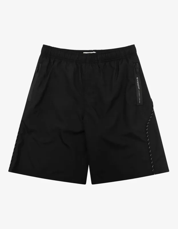 Givenchy Black Lace Detail Swim Shorts made by Givenchy