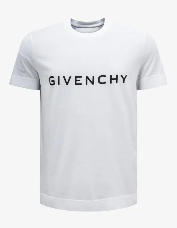 Givenchy White Archetype Logo T-Shirt sold by Zoo Fashions