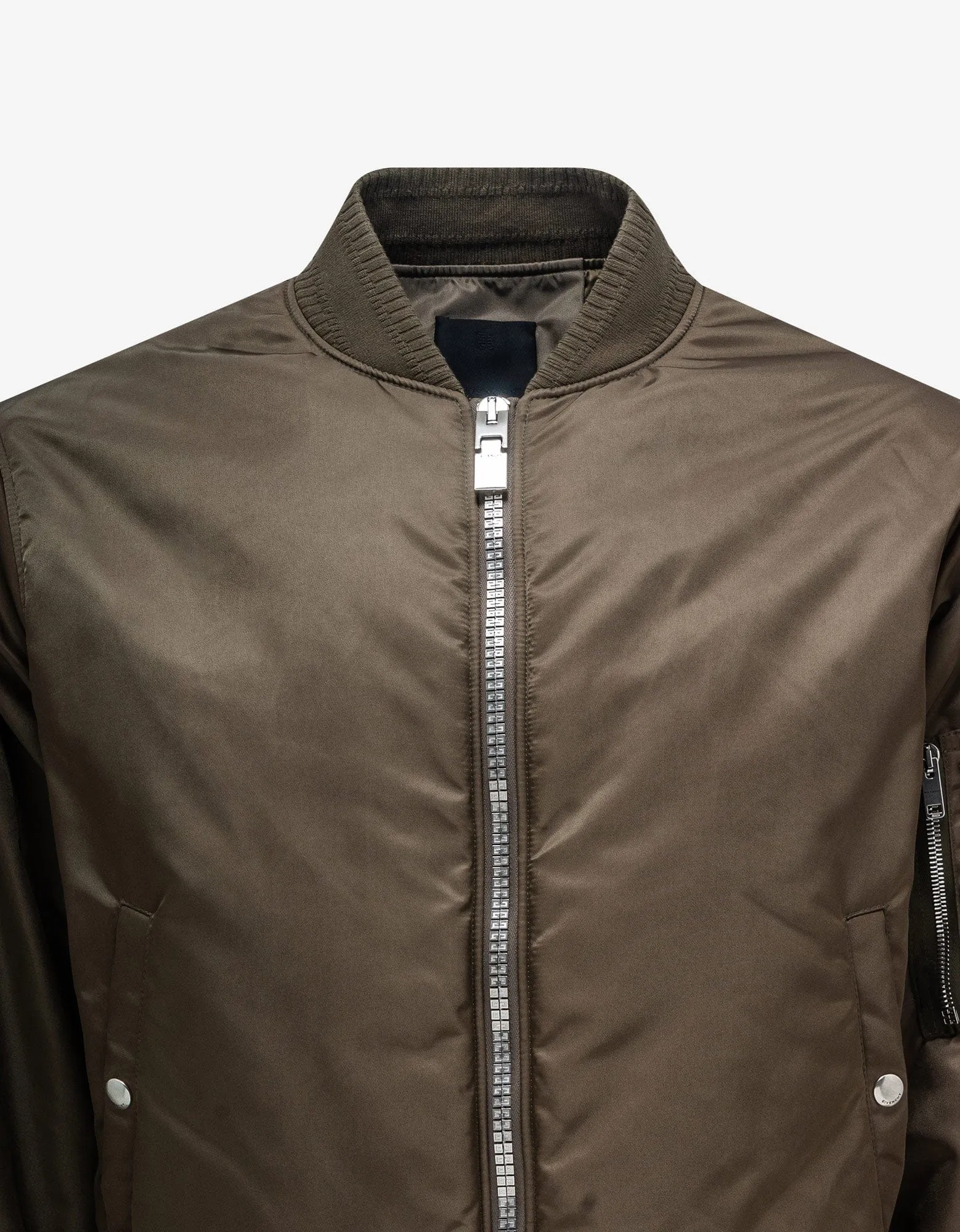 Givenchy Khaki Logo Bomber Jacket sold by Zoo Fashions product image thumbnail 3