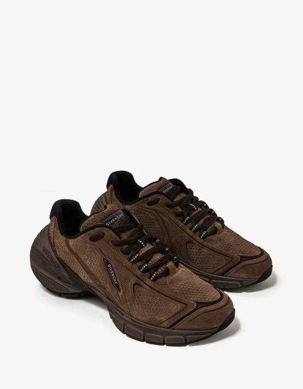 Givenchy Brown TK-MX Runner Suede Trainers sold by Zoo Fashions