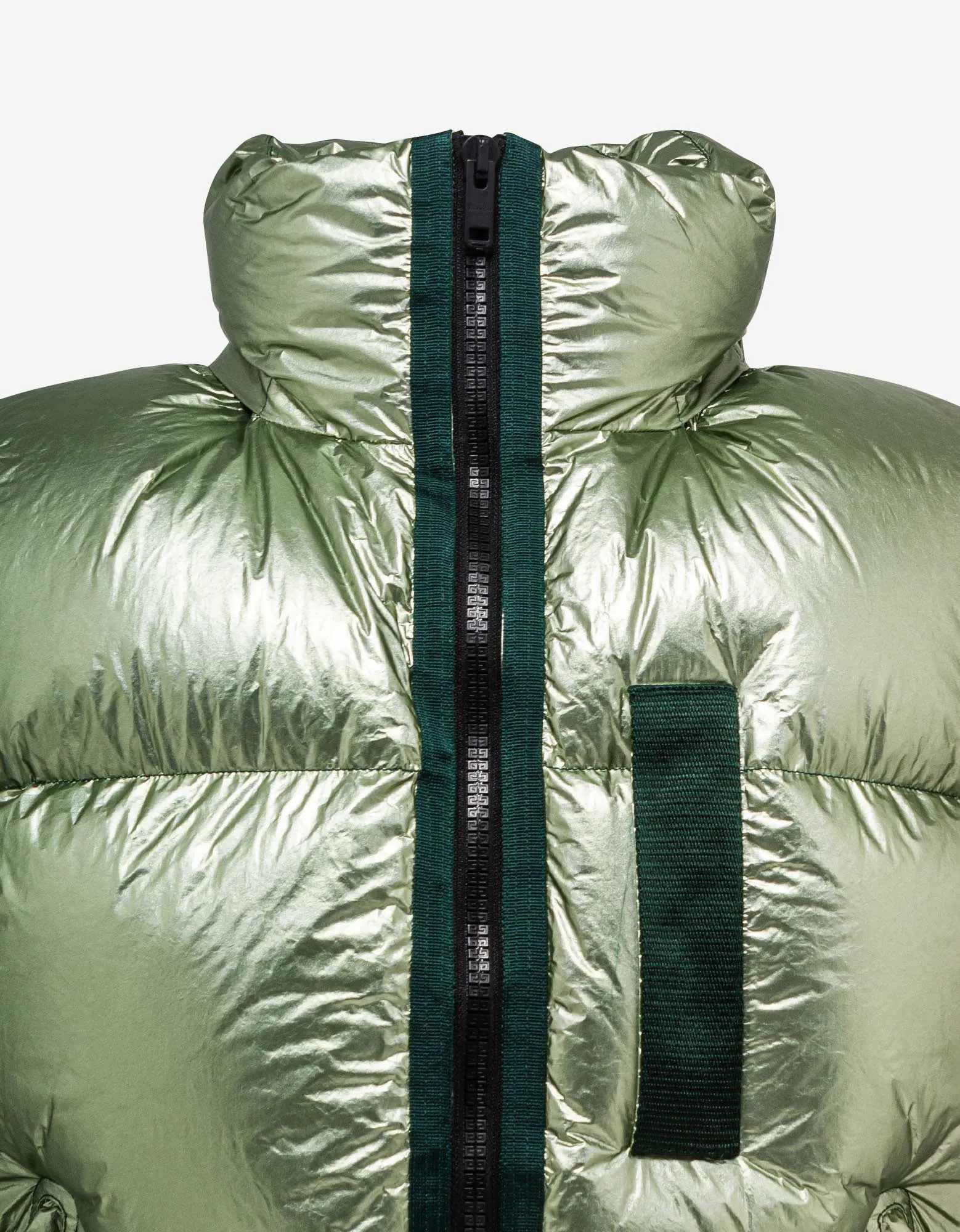 Givenchy Green Laminated Sleeveless Puffer sold by Zoo Fashions product image thumbnail 3