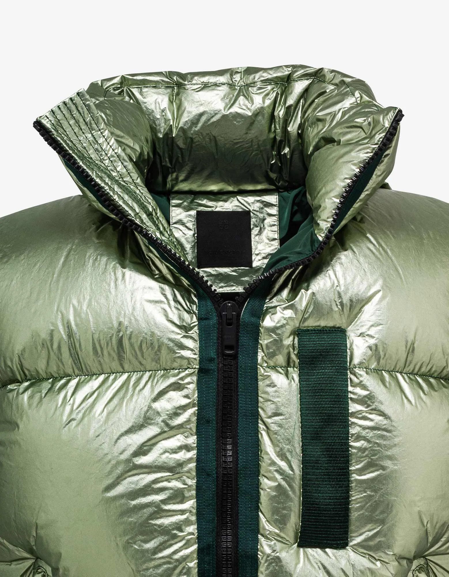 Givenchy Green Laminated Sleeveless Puffer sold by Zoo Fashions product image thumbnail 5