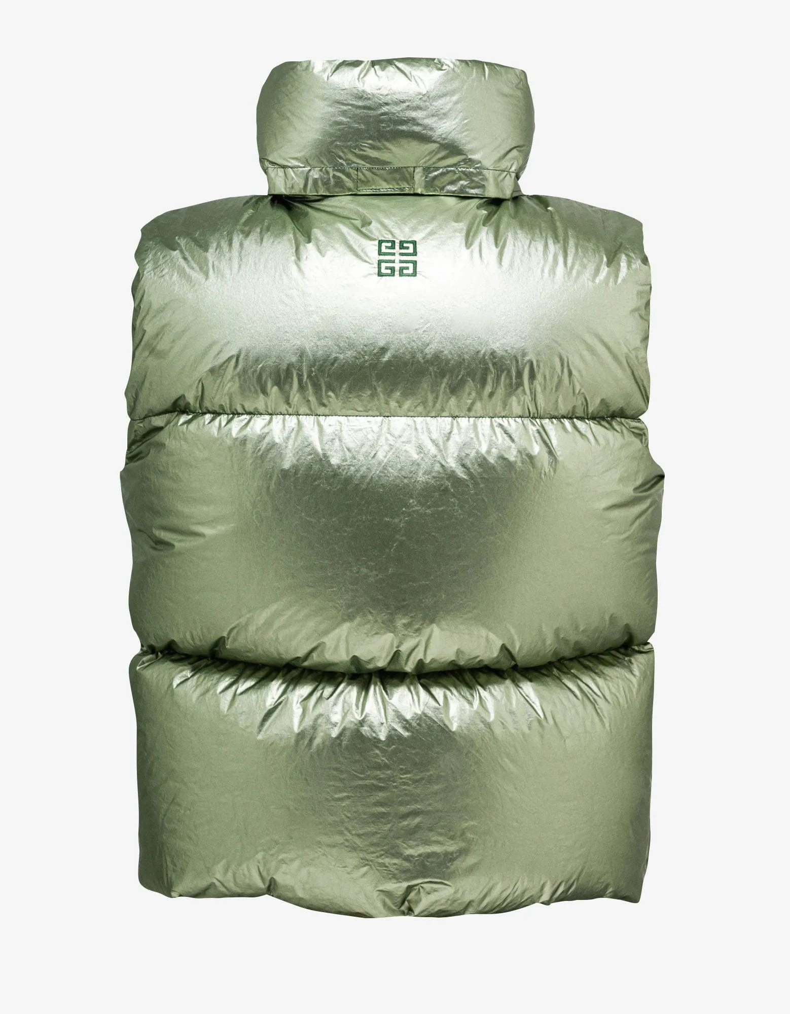 Givenchy Green Laminated Sleeveless Puffer sold by Zoo Fashions product image thumbnail 2