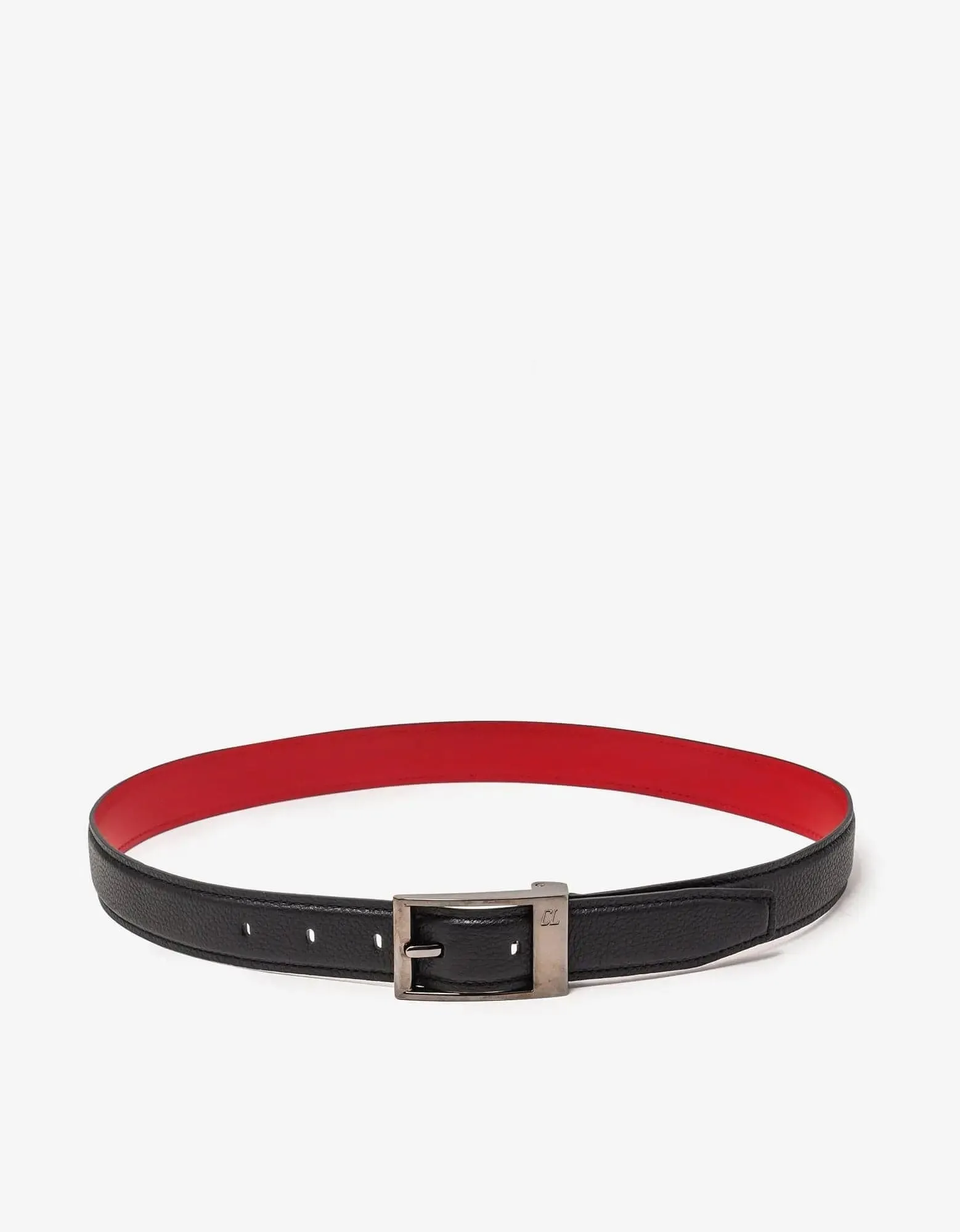 Christian Louboutin Bizbelt Empire Leather Black Belt - sold by Zoo Fashions product image thumbnail 2