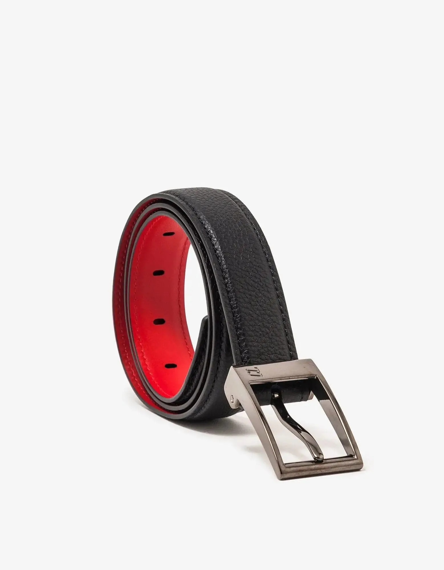 Christian Louboutin Bizbelt Empire Leather Black Belt - sold by Zoo Fashions