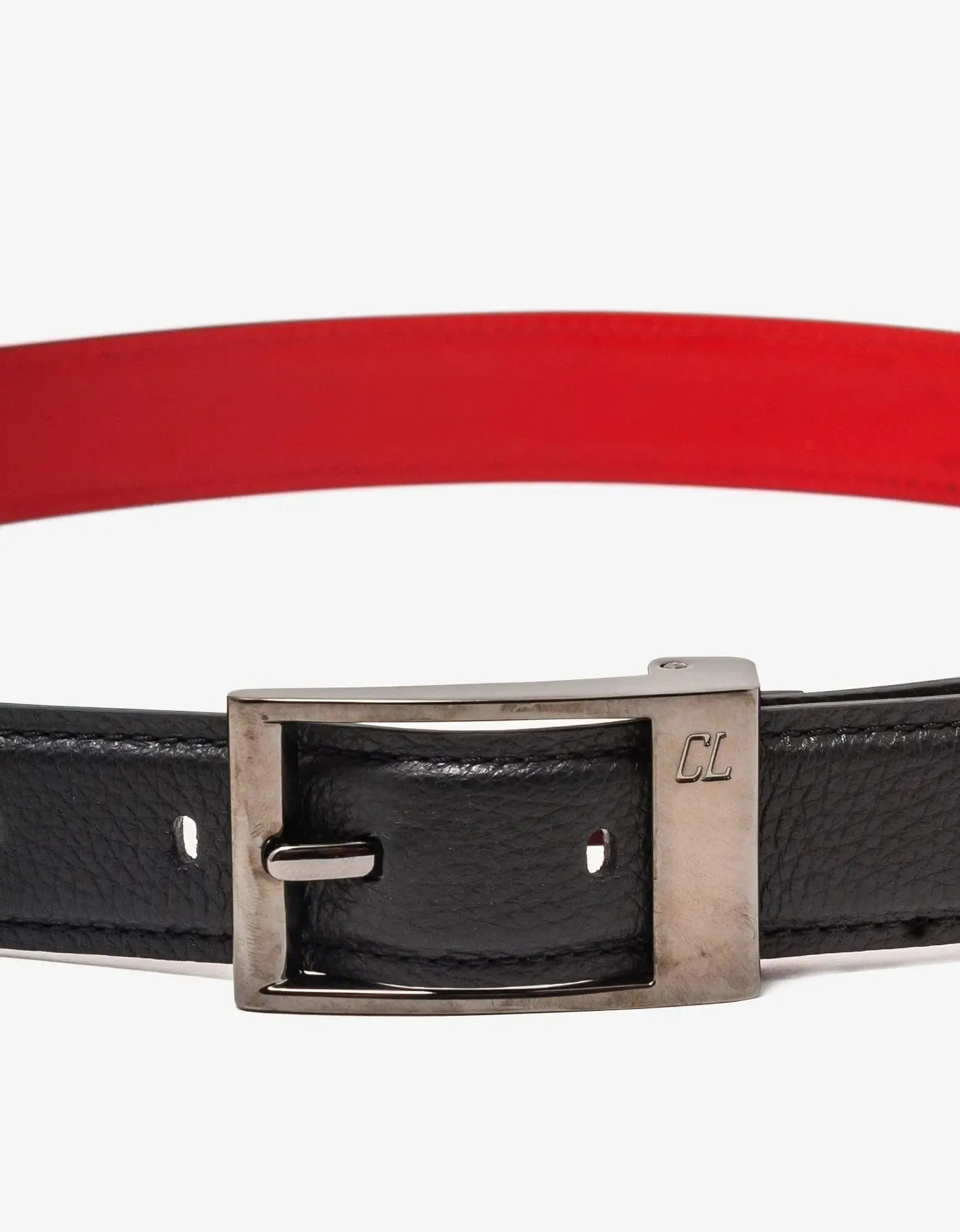 Christian Louboutin Bizbelt Empire Leather Black Belt - sold by Zoo Fashions product image thumbnail 3