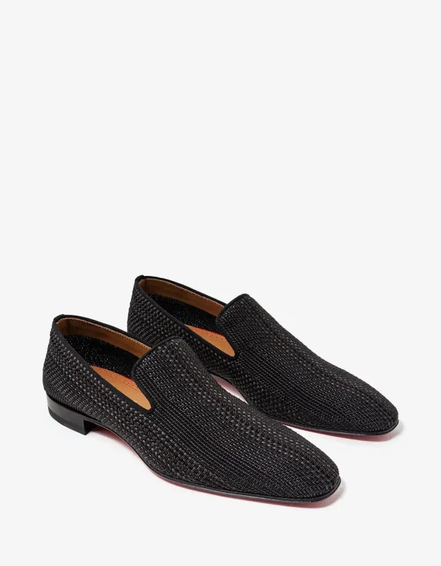 Christian Louboutin AC Dandelion Flat Brown Woven Loafer sold by Zoo Fashions