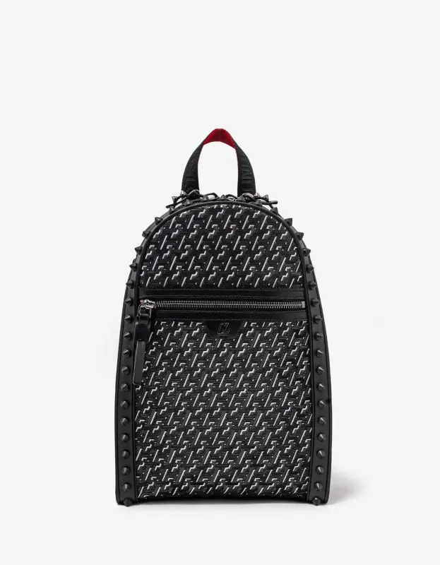 Christian Louboutin Backparis Small Black Techno CL Backpack - sold by Zoo Fashions