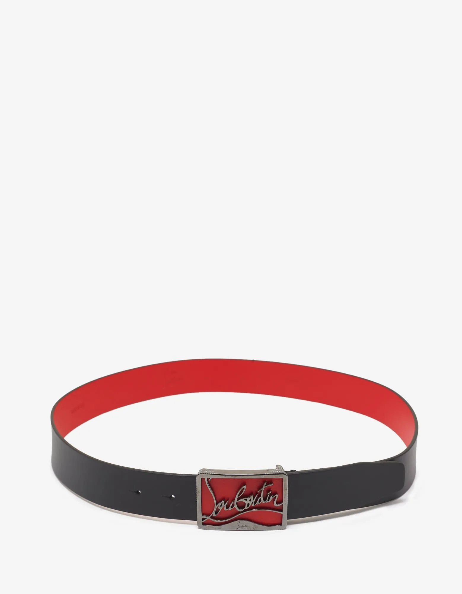 Christian Louboutin Ricky Signature Logo Buckle Black Belt sold by Zoo Fashions product image thumbnail 3