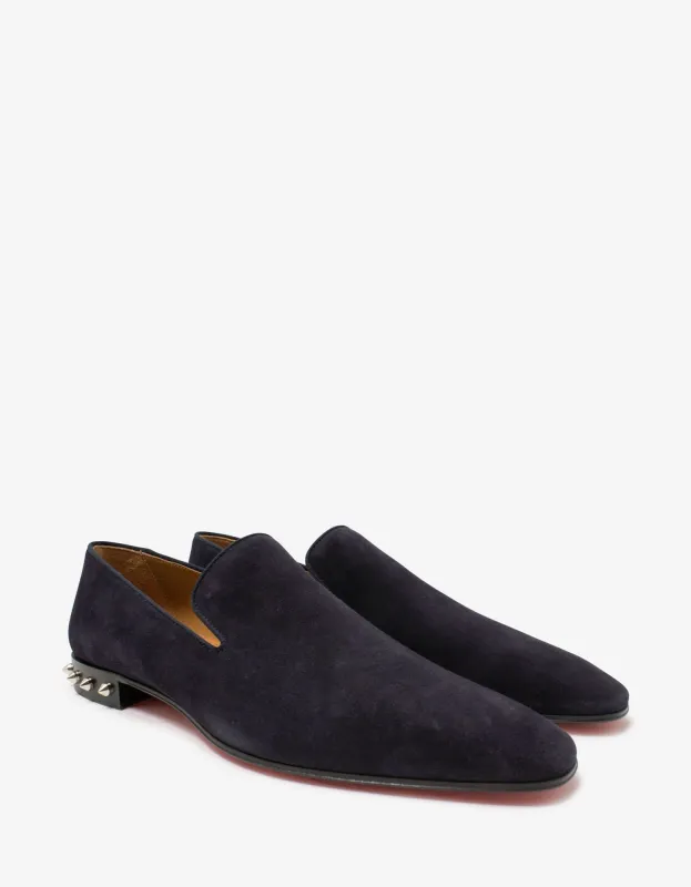 Christian Louboutin Marquees Ocean Blue Suede Leather Loafers - sold by Zoo Fashions