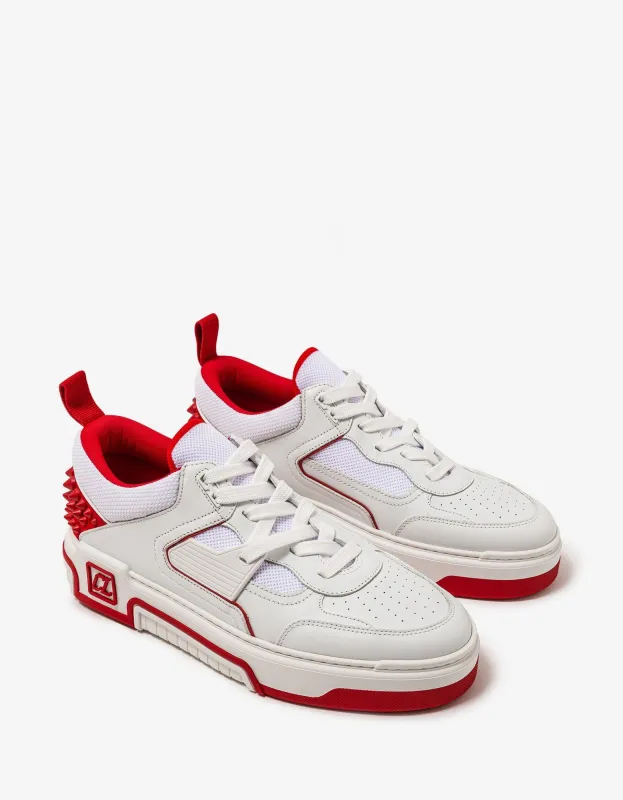 Christian Louboutin Astroloubi White & Red Trainers sold by Zoo Fashions