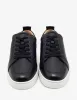 Christian Louboutin Rantulow Black Grain Leather Trainers sold by Zoo Fashions