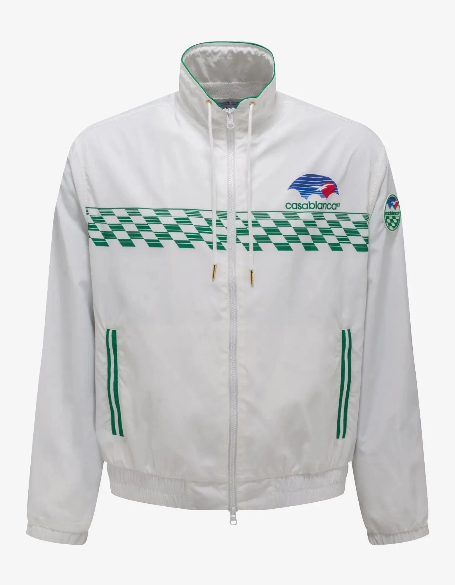 Casablanca White Tennis Horizon Track Jacket sold by Zoo Fashions