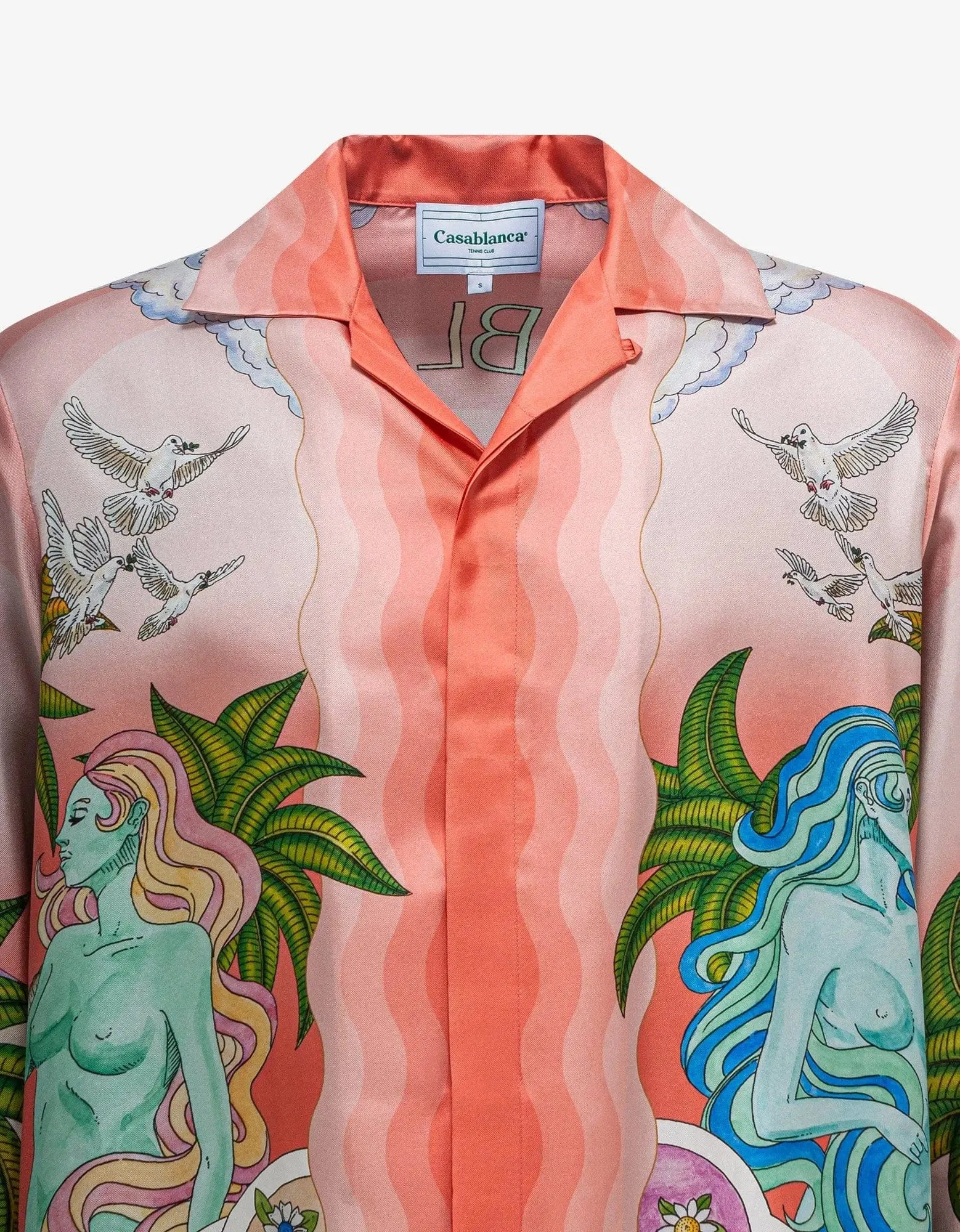 Casablanca Paix Et Amour Tennis Club Silk Shirt sold by Zoo Fashions product image thumbnail 3