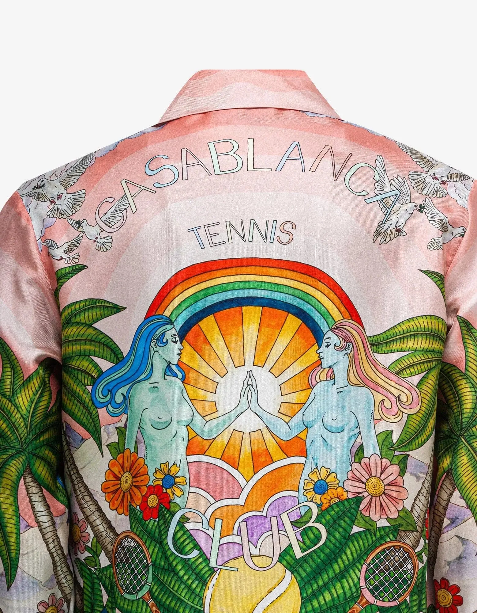 Casablanca Paix Et Amour Tennis Club Silk Shirt sold by Zoo Fashions product image thumbnail 4