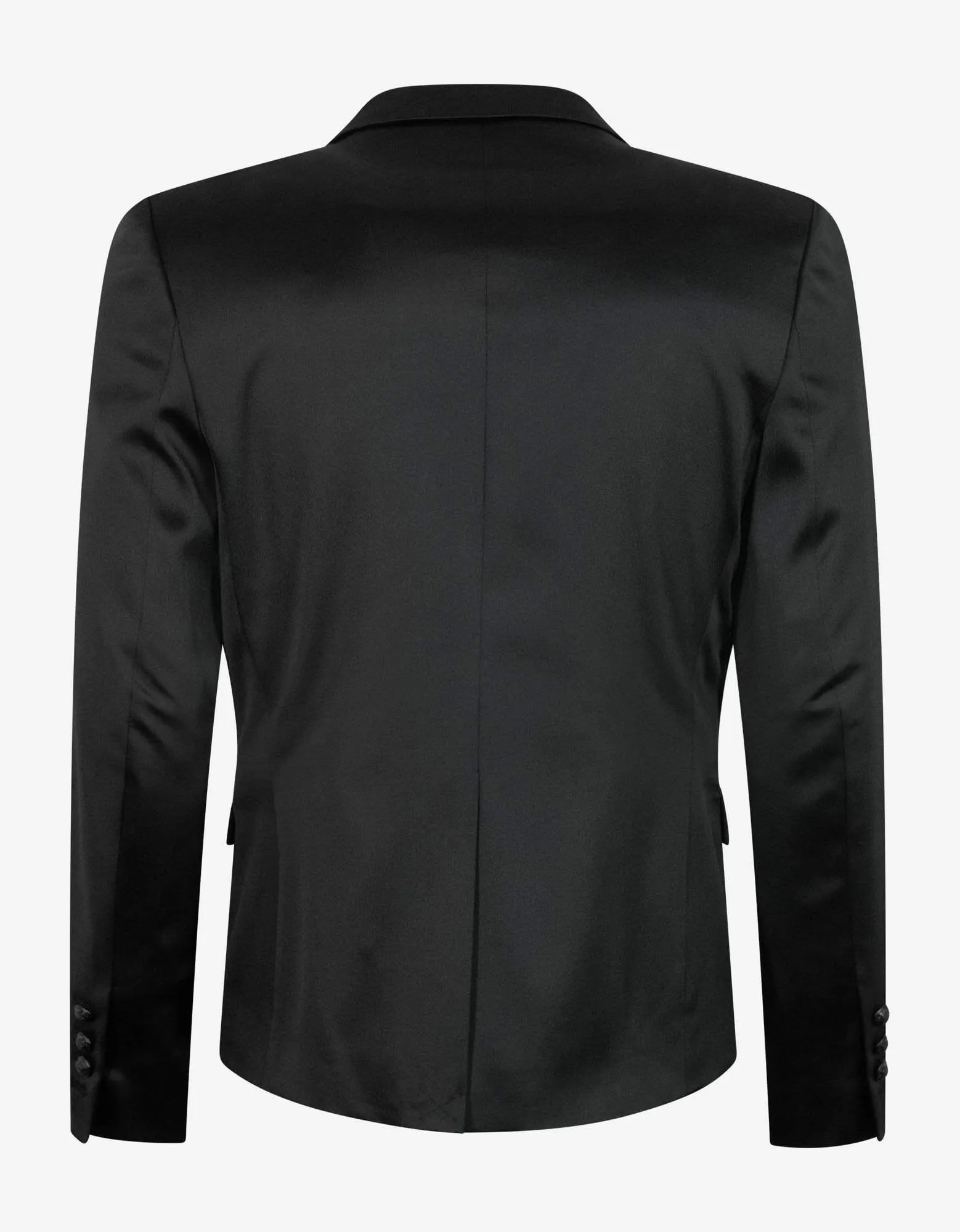 Balmain Black Double-Breasted Silk Blazer sold by Zoo Fashions product image thumbnail 2
