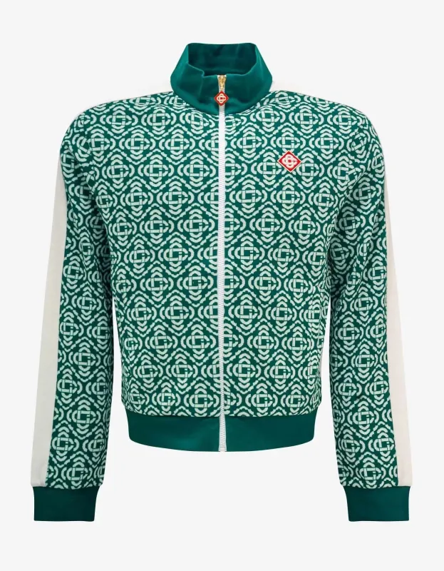 Casablanca Green Monogram Track Jacket sold by Zoo Fashions