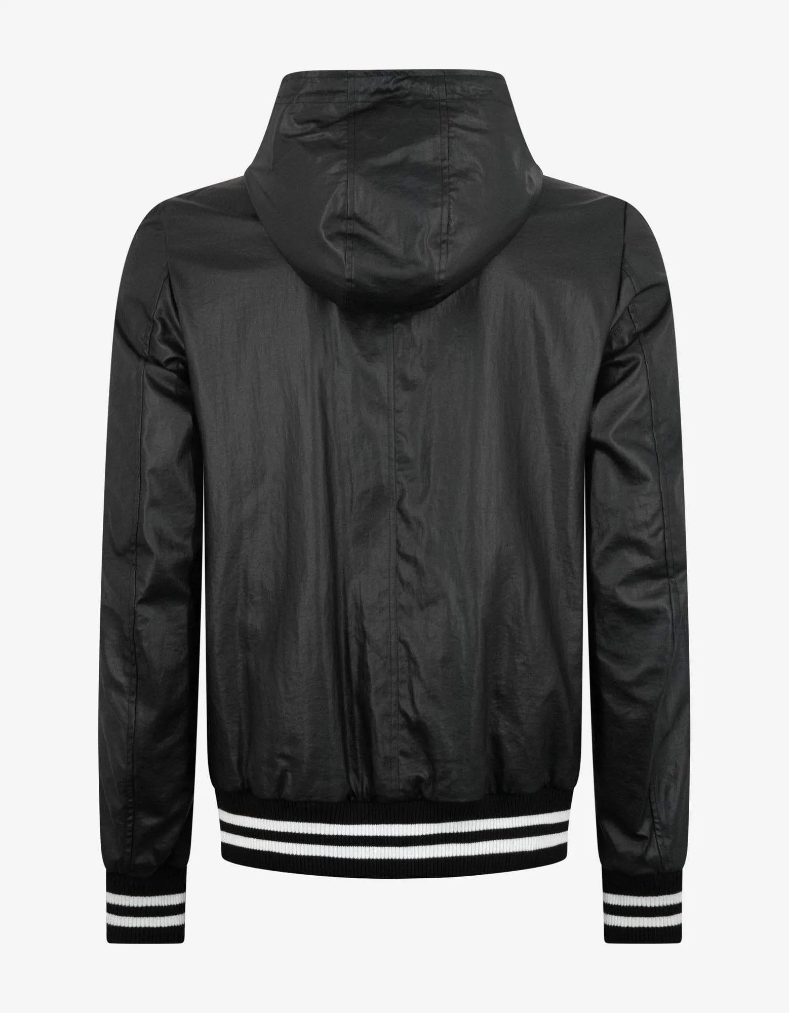 Balmain Black Coated Nylon Logo Band Jacket sold by Zoo Fashions product image thumbnail 2