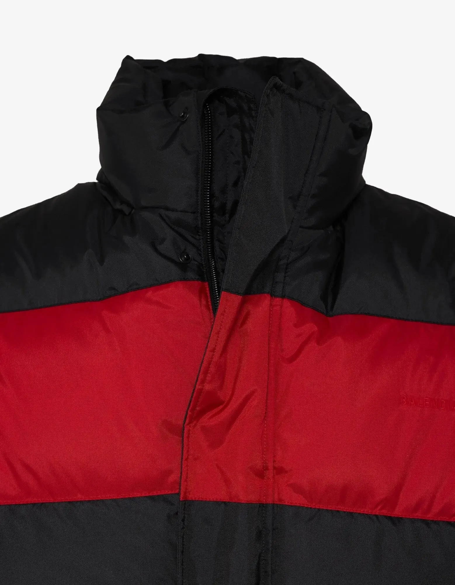 Balenciaga Red & Black Stripe Down Coat sold by Zoo Fashions product image thumbnail 3