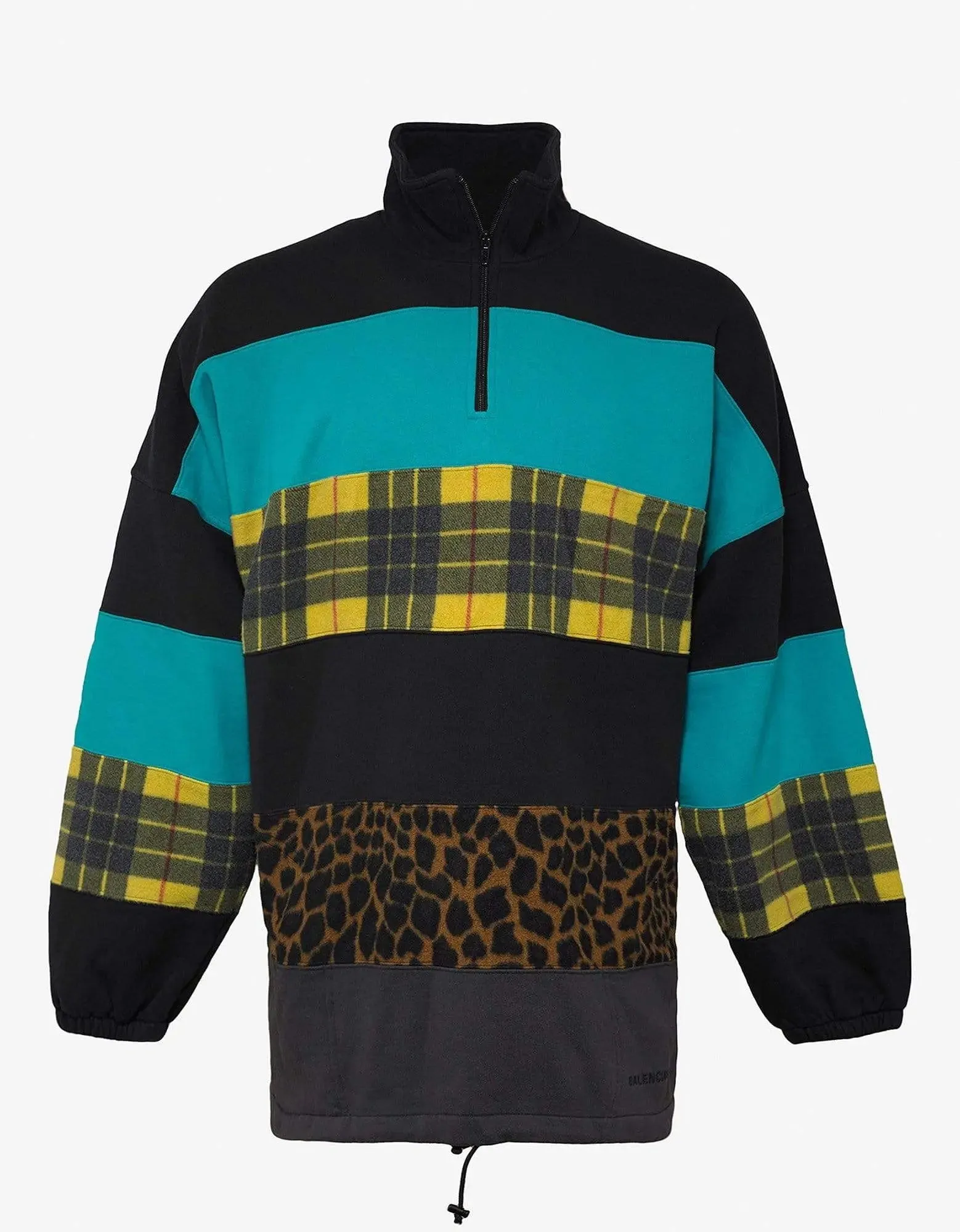 Balenciaga Multi-Panel Fleece & Felt Sweatshirt sold by Zoo Fashions