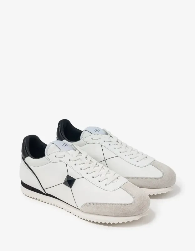 Valentino White Stud Around Trainers sold by Zoo Fashions