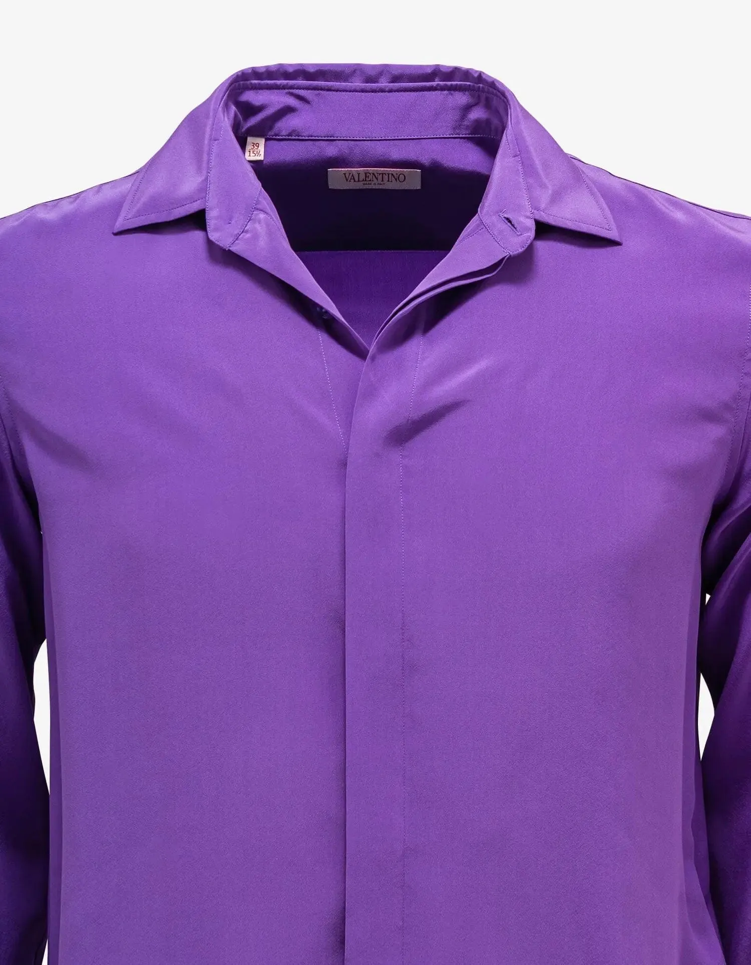 Valentino Lilac Silk Shirt sold by Zoo Fashions product image thumbnail 4