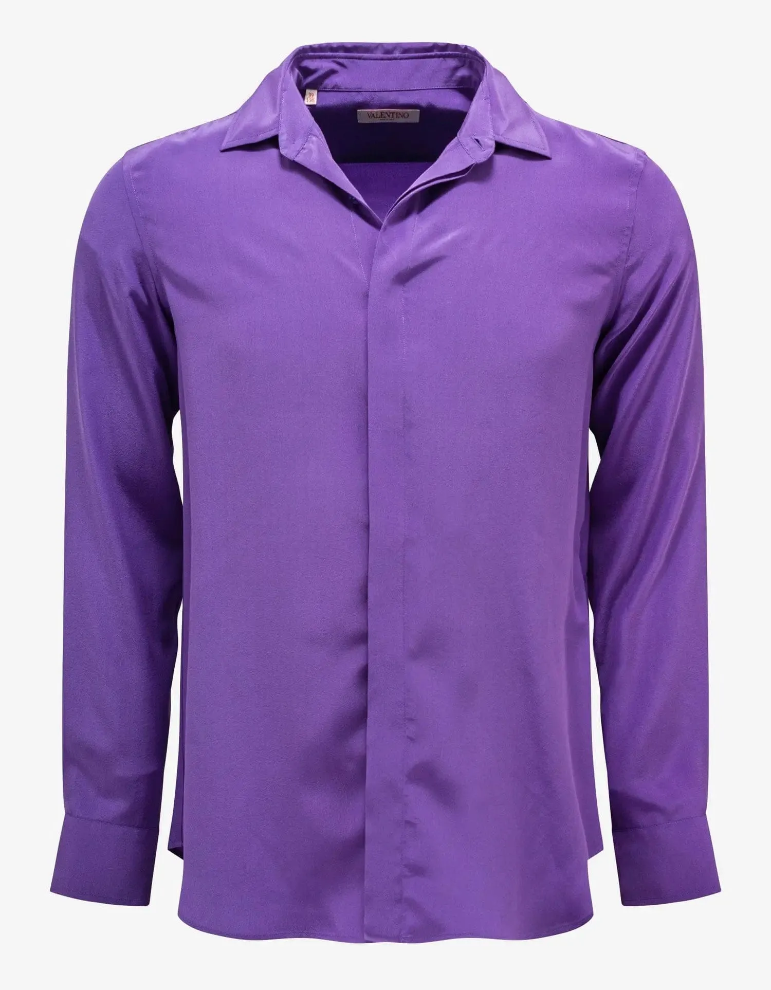Valentino Lilac Silk Shirt sold by Zoo Fashions