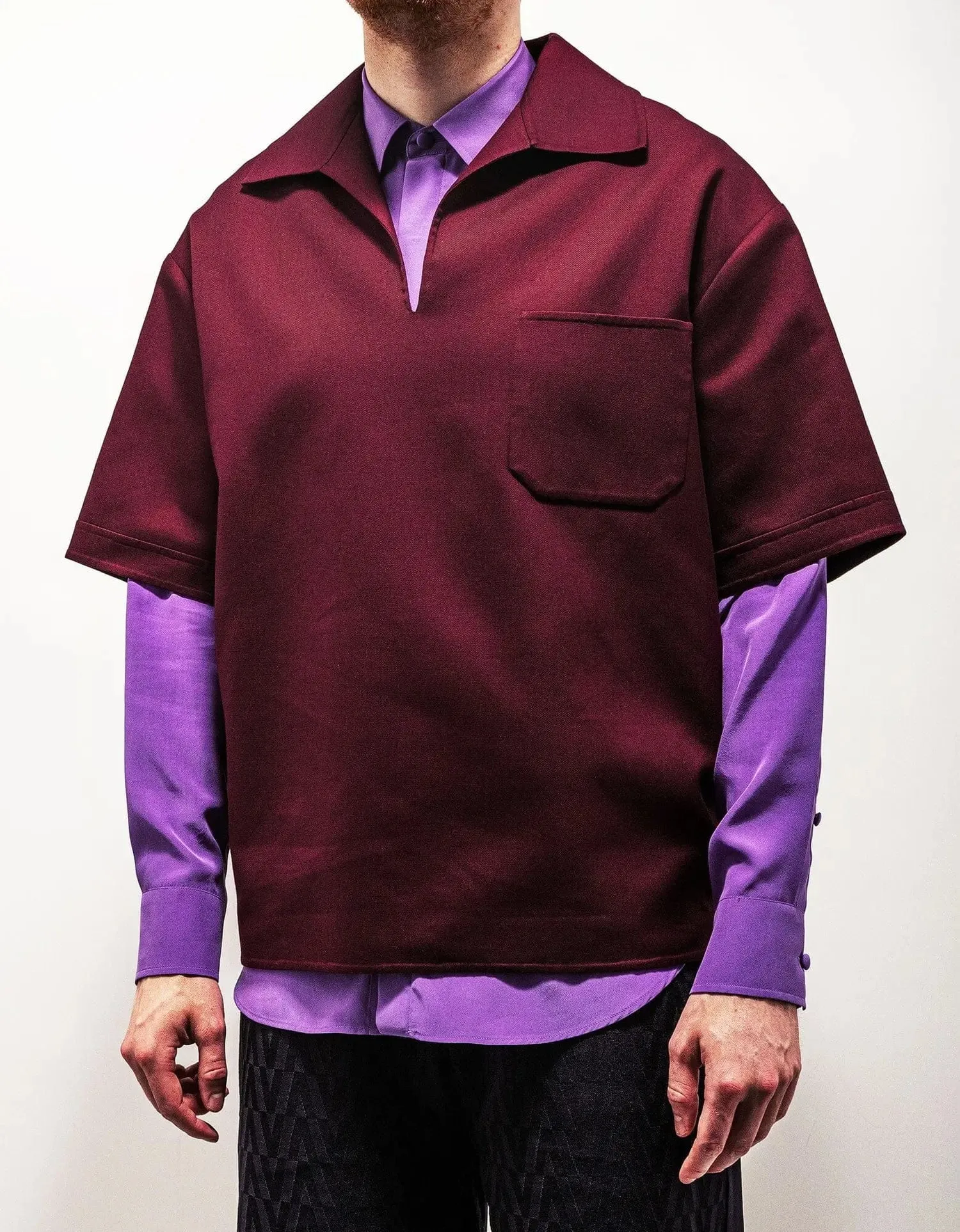 Valentino Lilac Silk Shirt sold by Zoo Fashions product image thumbnail 2