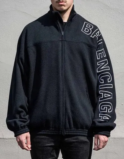 Balenciaga Black Logo Tracksuit Jacket sold by Zoo Fashions product image thumbnail 4