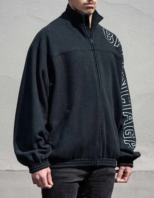 Balenciaga Black Logo Tracksuit Jacket sold by Zoo Fashions product image thumbnail 3