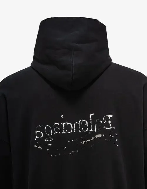 Balenciaga Black Hand Drawn Political Logo Large Hoodie sold by Zoo Fashions product image thumbnail 3