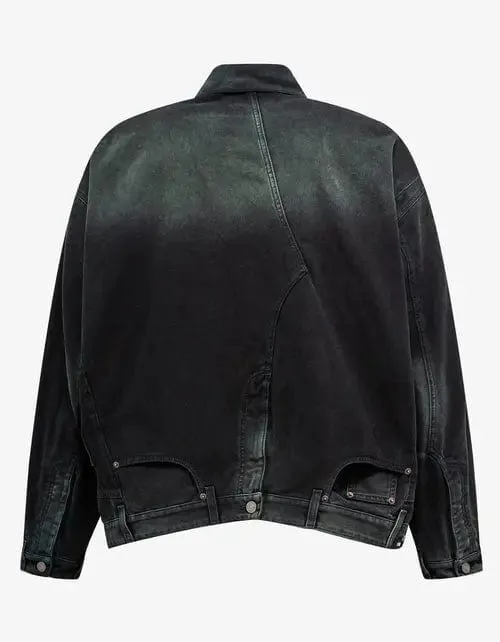 Balenciaga Black Deconstructed Denim Jacket sold by Zoo Fashions product image thumbnail 2