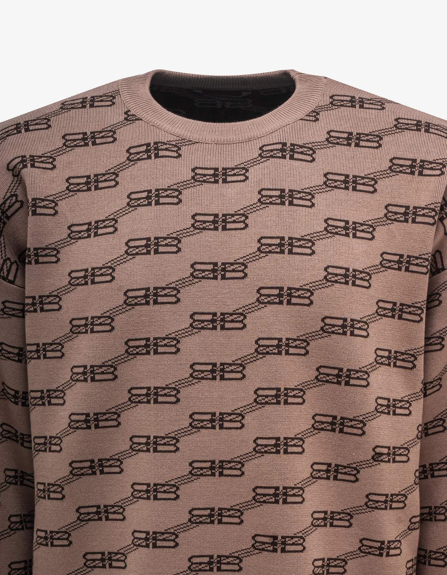 Balenciaga Beige All-Over BB Monogram Sweater sold by Zoo Fashions product image thumbnail 3