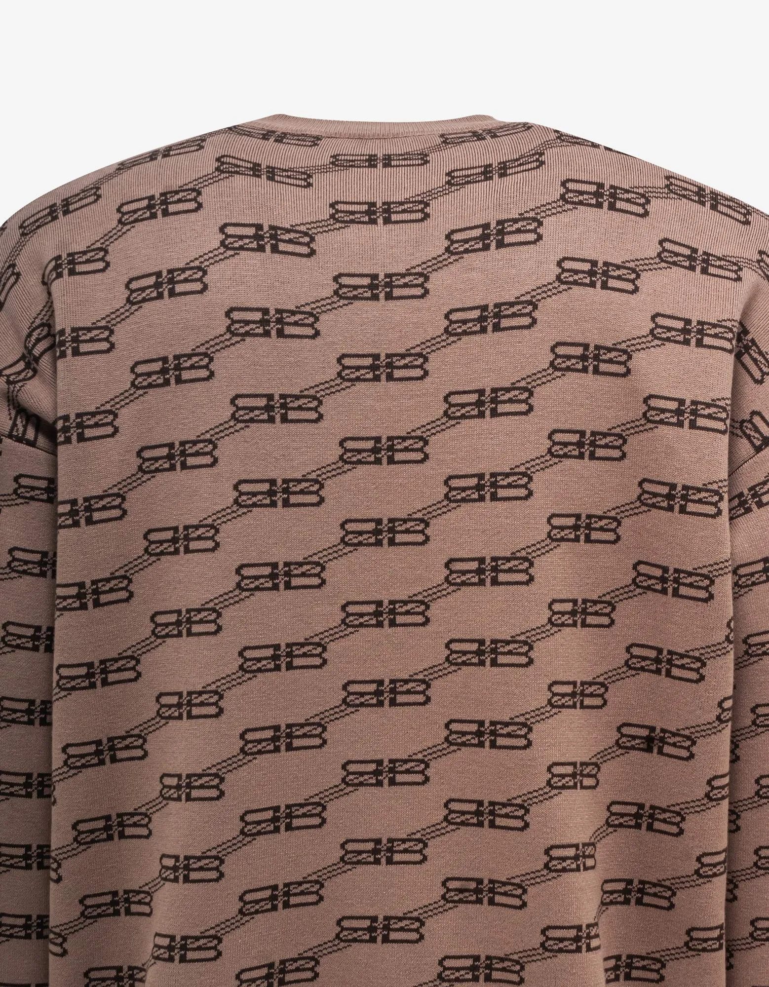 Balenciaga Beige All-Over BB Monogram Sweater sold by Zoo Fashions product image thumbnail 4
