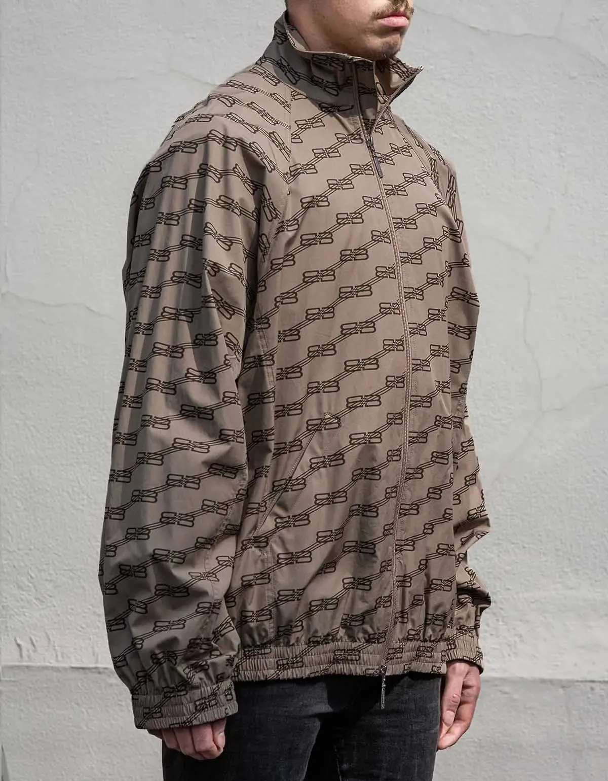 Balenciaga Beige All-Over BB Monogram Tracksuit Jacket sold by Zoo Fashions product image thumbnail 4