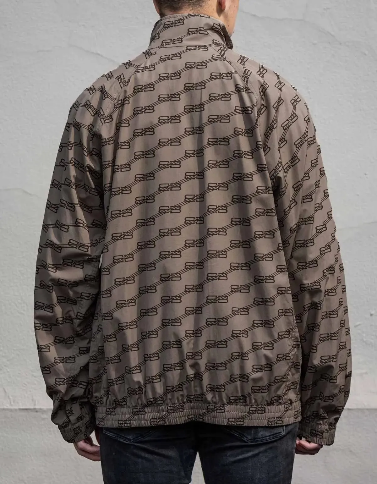 Balenciaga Beige All-Over BB Monogram Tracksuit Jacket sold by Zoo Fashions product image thumbnail 5