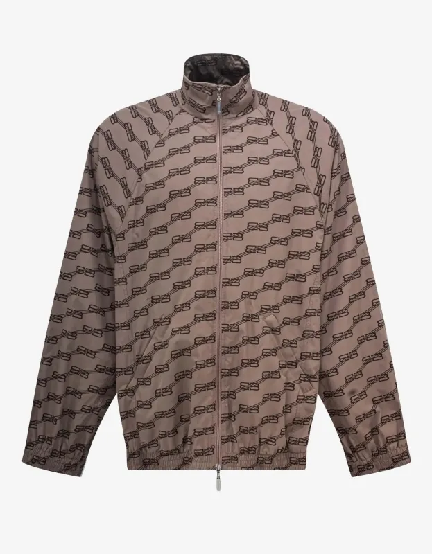 Balenciaga Beige All-Over BB Monogram Tracksuit Jacket made by Balenciaga