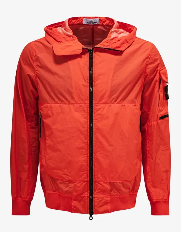 Stone Island Orange Naslan Light Watro Windbreaker sold by Zoo Fashions