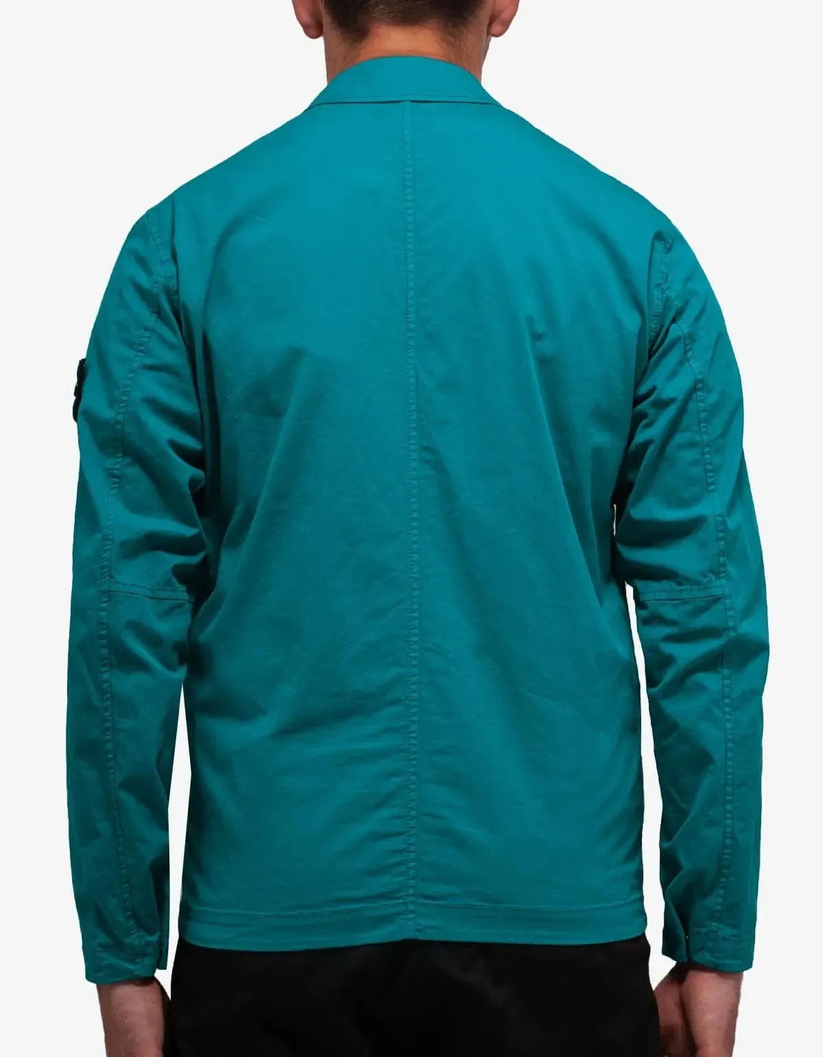Stone Island Turquoise Blue Garment Dyed Overshirt sold by Zoo Fashions product image thumbnail 5