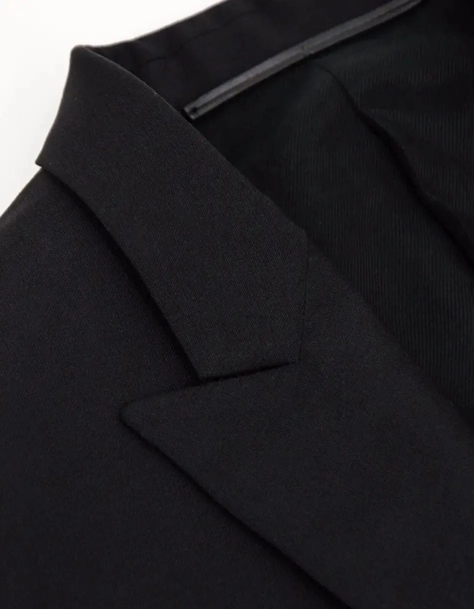 Givenchy Black Double-Breasted Sleeveless Blazer sold by Zoo Fashions product image thumbnail 3