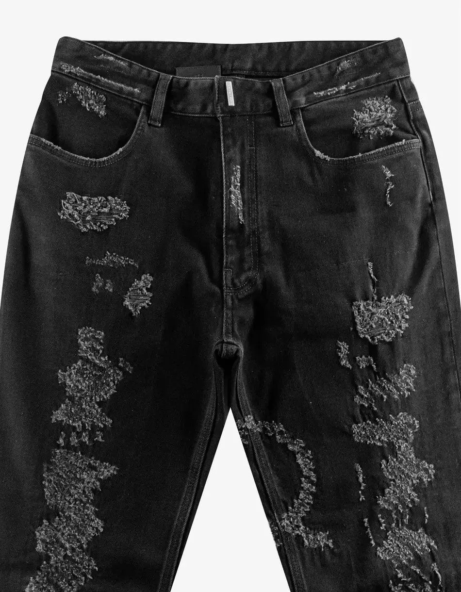 Givenchy Black Destroyed Denim Slim Jeans sold by Zoo Fashions product image thumbnail 3