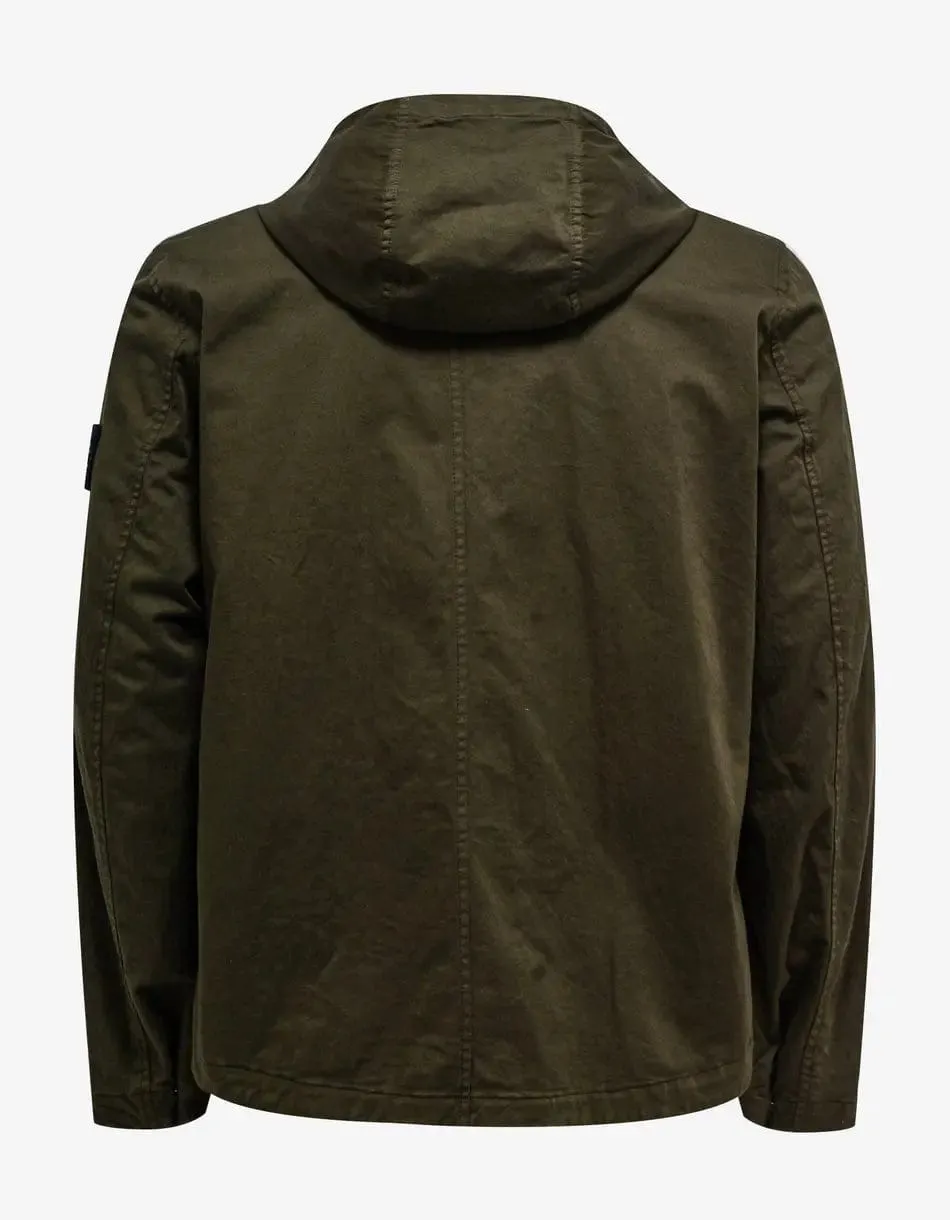Stone Island Green Hooded Overshirt sold by Zoo Fashions product image thumbnail 2