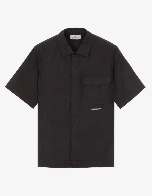 Stone Island Black Short Sleeve Overshirt sold by Zoo Fashions
