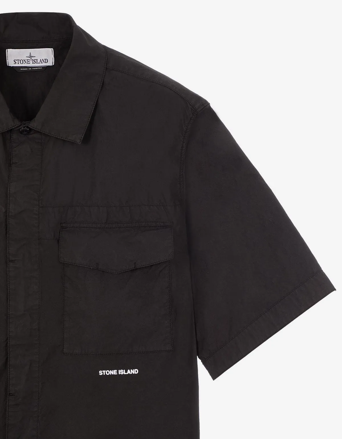 Stone Island Black Short Sleeve Overshirt sold by Zoo Fashions product image thumbnail 3