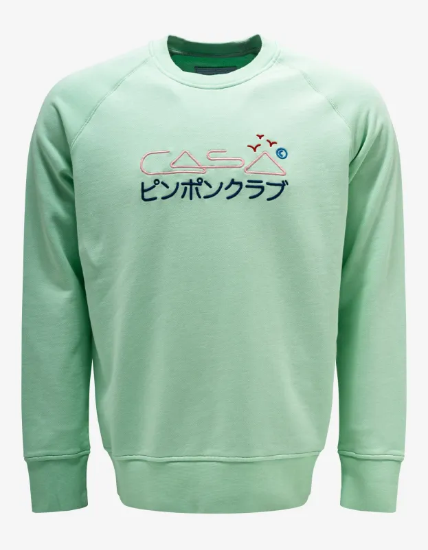 Casablanca Mint Green Casa Embroidery Sweatshirt sold by Zoo Fashions