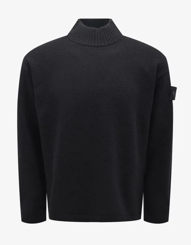 Stone Island Shadow Project Black Roll-neck Sweater sold by Zoo Fashions