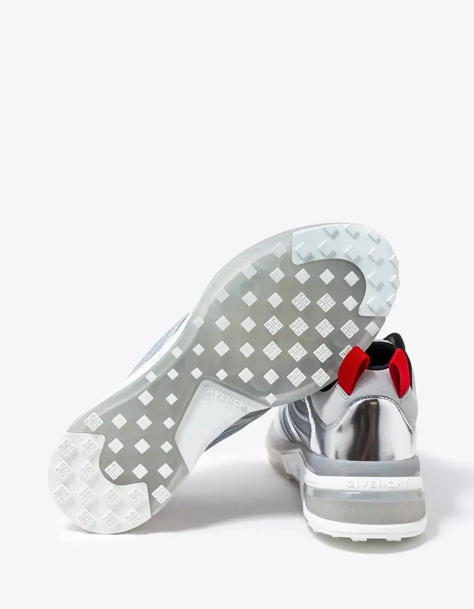 Givenchy Silver Giv 1 Leather & Mesh Trainers sold by Zoo Fashions product image thumbnail 4